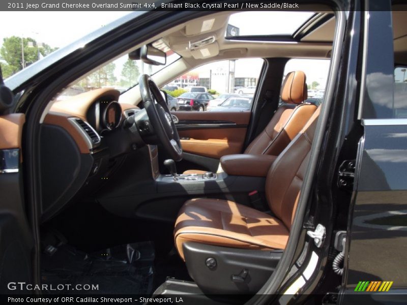 Brilliant Black Crystal Pearl / New Saddle/Black 2011 Jeep Grand Cherokee Overland Summit 4x4