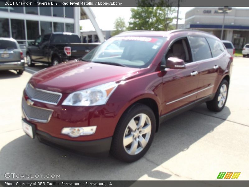 Red Jewel Metallic / Ebony/Ebony 2011 Chevrolet Traverse LTZ