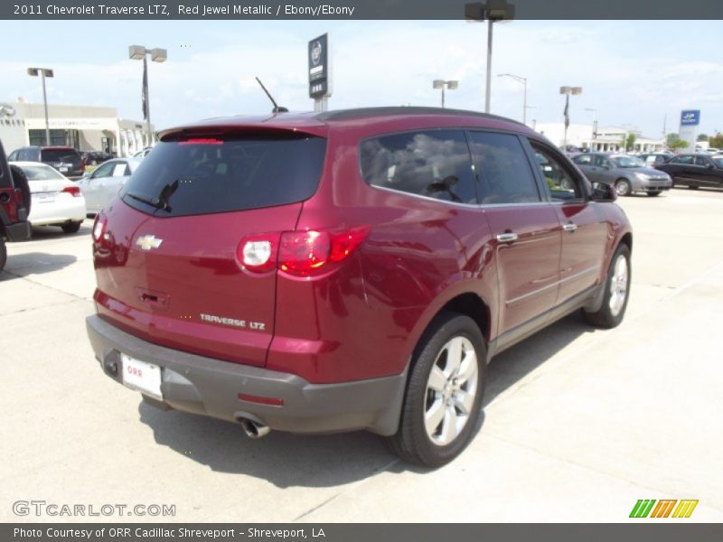Red Jewel Metallic / Ebony/Ebony 2011 Chevrolet Traverse LTZ