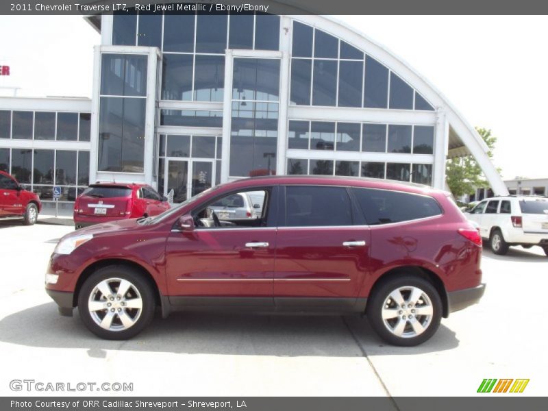 Red Jewel Metallic / Ebony/Ebony 2011 Chevrolet Traverse LTZ