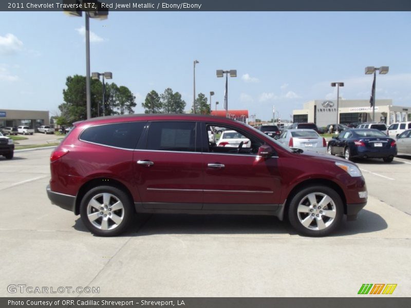 Red Jewel Metallic / Ebony/Ebony 2011 Chevrolet Traverse LTZ