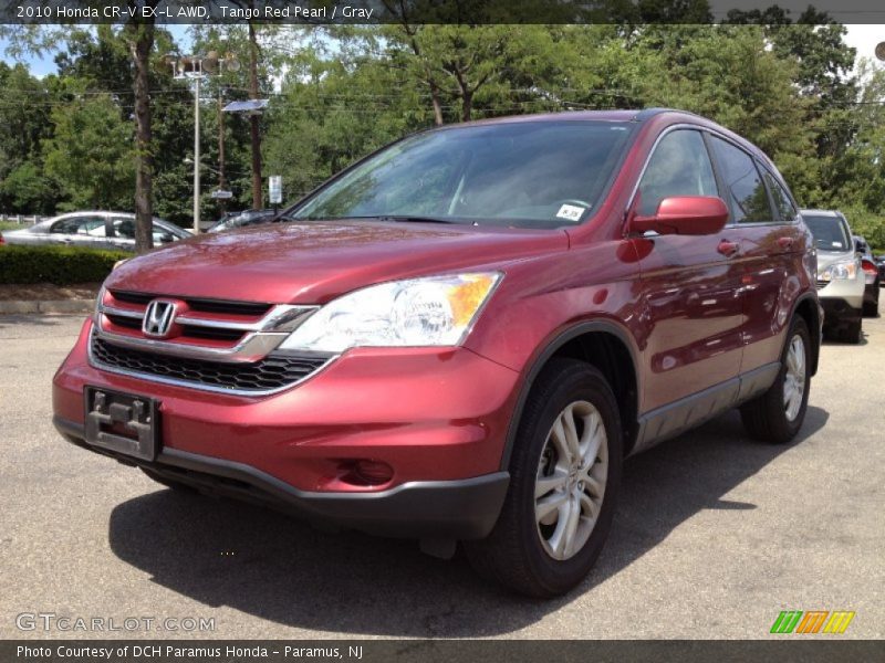 Tango Red Pearl / Gray 2010 Honda CR-V EX-L AWD