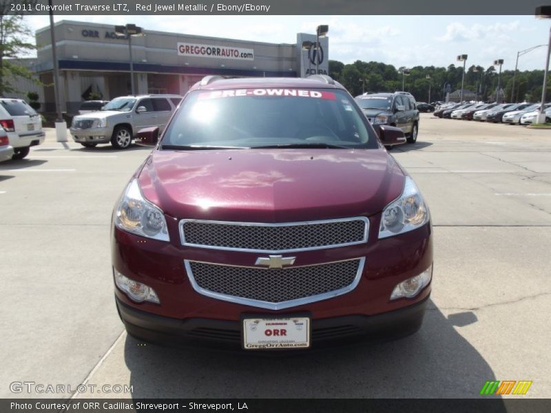 Red Jewel Metallic / Ebony/Ebony 2011 Chevrolet Traverse LTZ
