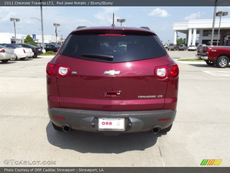 Red Jewel Metallic / Ebony/Ebony 2011 Chevrolet Traverse LTZ