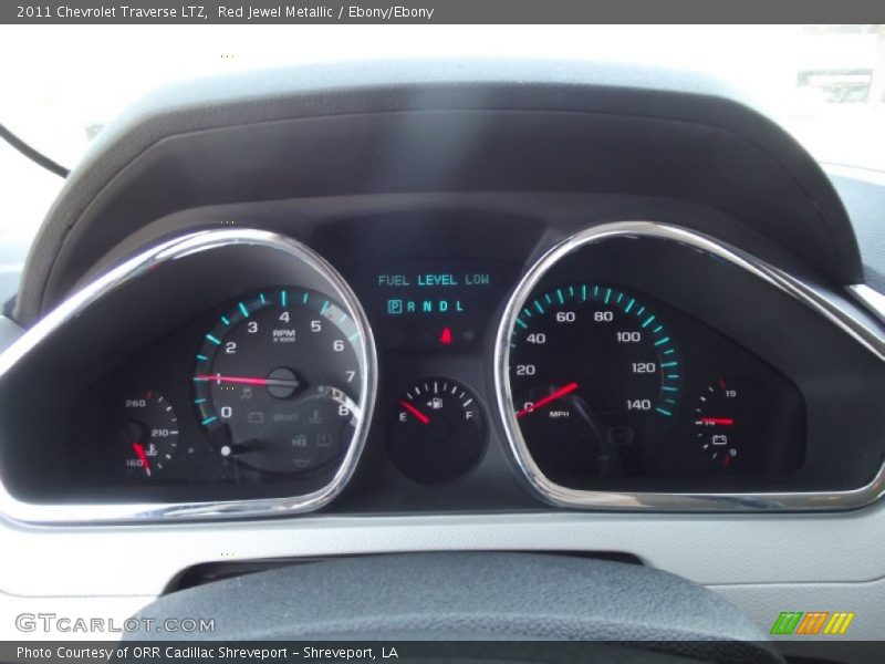 Red Jewel Metallic / Ebony/Ebony 2011 Chevrolet Traverse LTZ