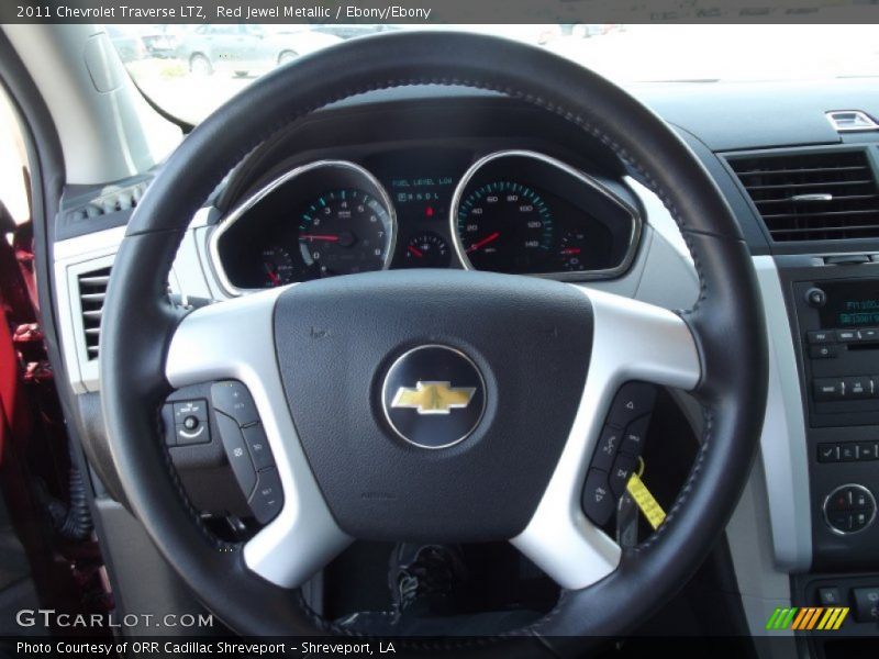 Red Jewel Metallic / Ebony/Ebony 2011 Chevrolet Traverse LTZ