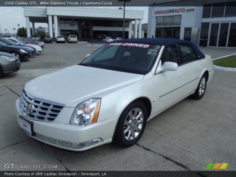 White Diamond Tricoat / Cashmere/Cocoa 2008 Cadillac DTS