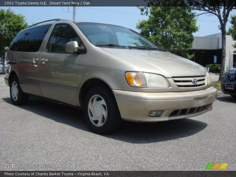 Desert Sand Mica / Oak 2001 Toyota Sienna XLE