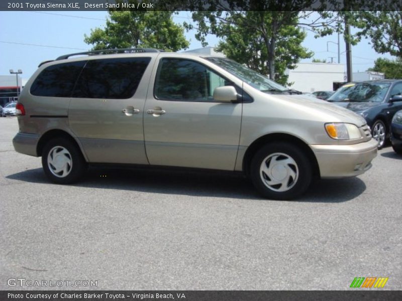 Desert Sand Mica / Oak 2001 Toyota Sienna XLE