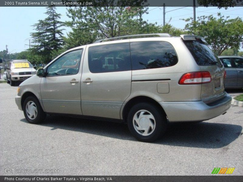 Desert Sand Mica / Oak 2001 Toyota Sienna XLE