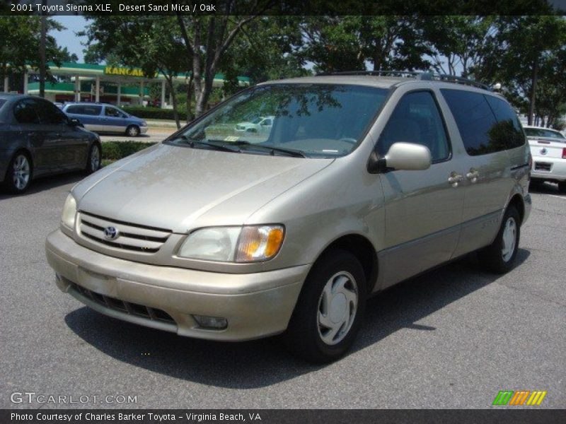 Desert Sand Mica / Oak 2001 Toyota Sienna XLE