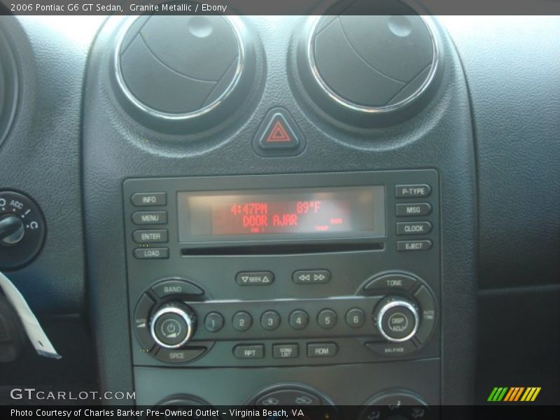 Granite Metallic / Ebony 2006 Pontiac G6 GT Sedan