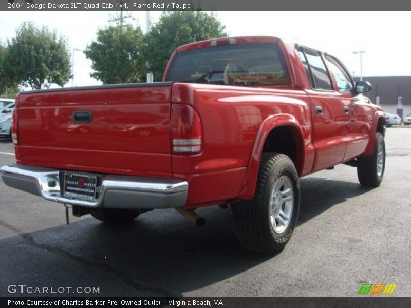 Flame Red / Taupe 2004 Dodge Dakota SLT Quad Cab 4x4