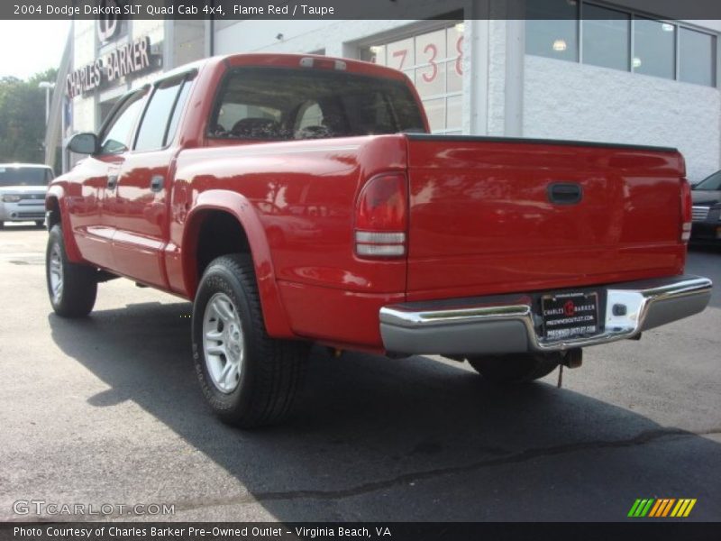 Flame Red / Taupe 2004 Dodge Dakota SLT Quad Cab 4x4