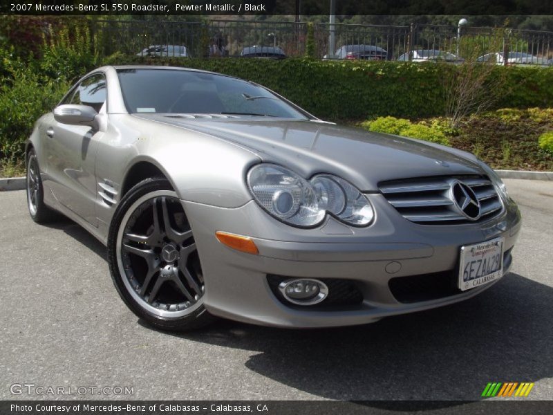 Pewter Metallic / Black 2007 Mercedes-Benz SL 550 Roadster