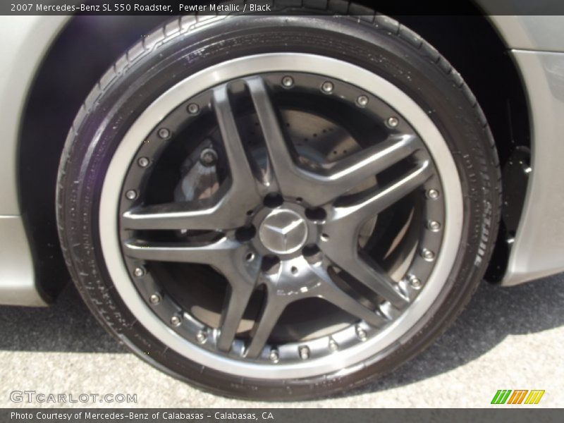 Pewter Metallic / Black 2007 Mercedes-Benz SL 550 Roadster