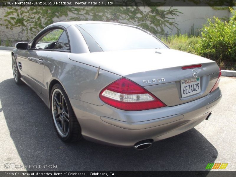 Pewter Metallic / Black 2007 Mercedes-Benz SL 550 Roadster