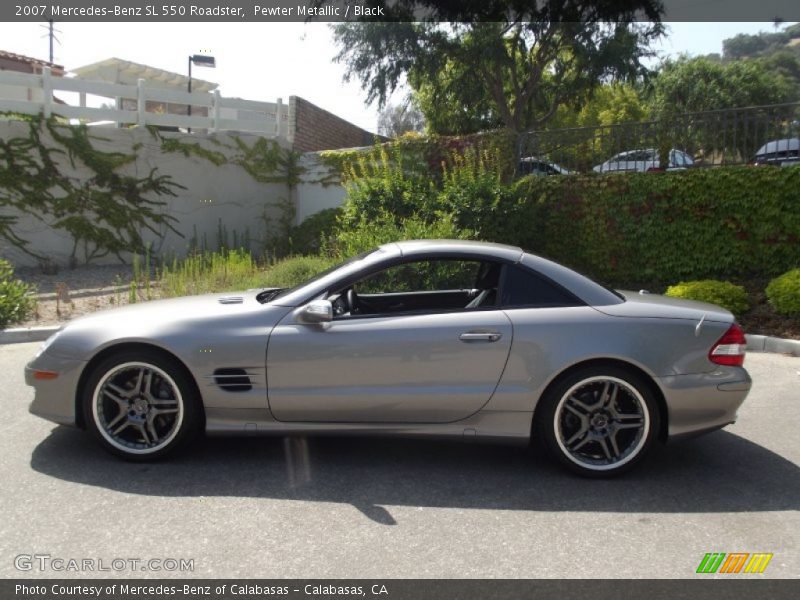 Pewter Metallic / Black 2007 Mercedes-Benz SL 550 Roadster