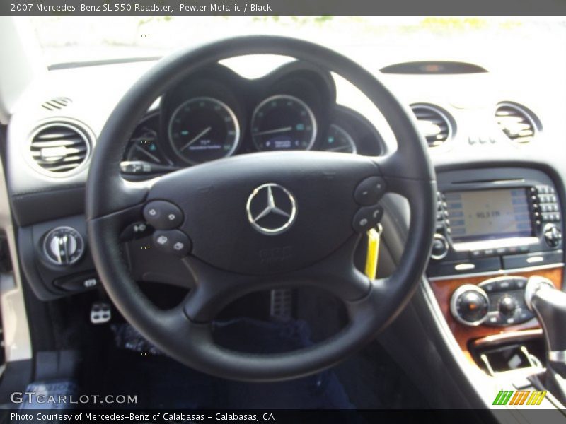 Pewter Metallic / Black 2007 Mercedes-Benz SL 550 Roadster