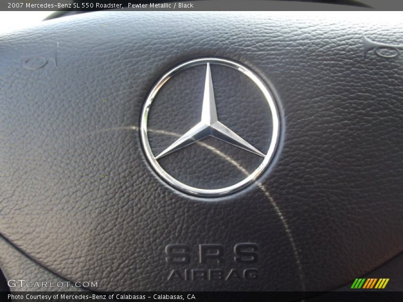 Pewter Metallic / Black 2007 Mercedes-Benz SL 550 Roadster