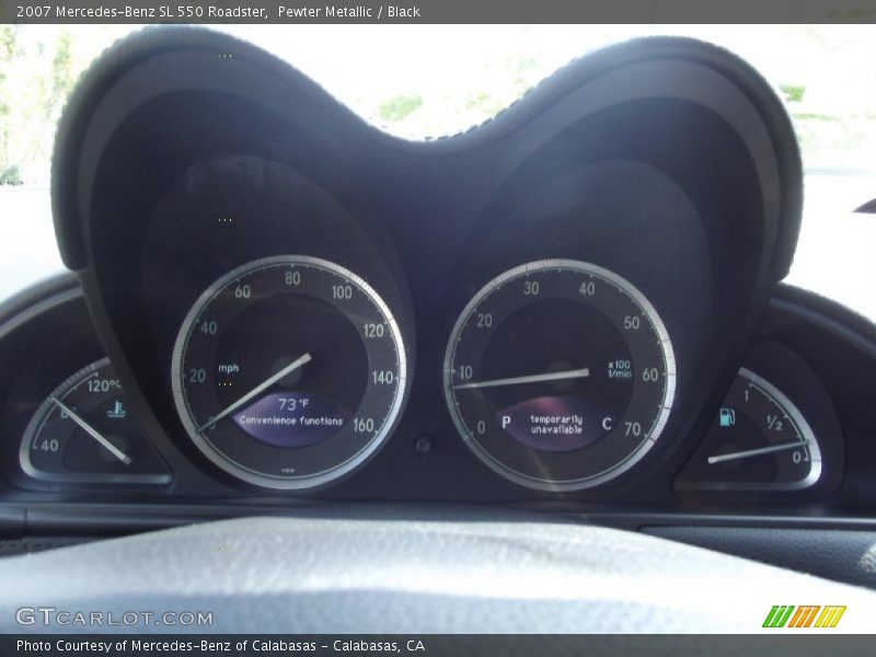Pewter Metallic / Black 2007 Mercedes-Benz SL 550 Roadster