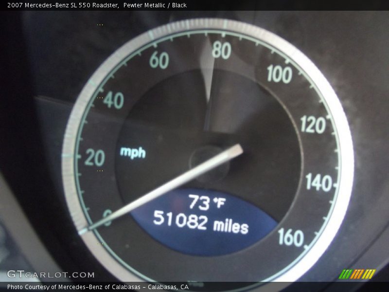 Pewter Metallic / Black 2007 Mercedes-Benz SL 550 Roadster