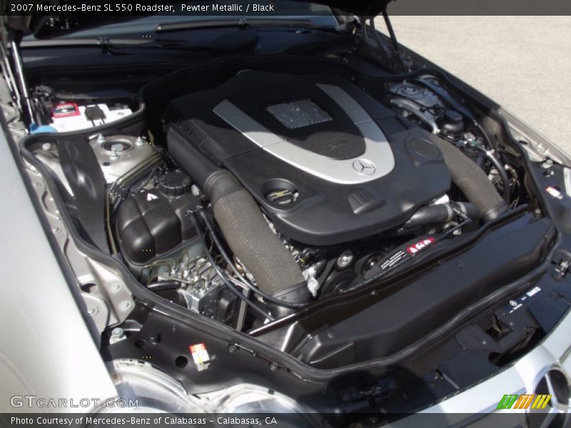 Pewter Metallic / Black 2007 Mercedes-Benz SL 550 Roadster