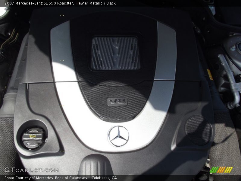 Pewter Metallic / Black 2007 Mercedes-Benz SL 550 Roadster