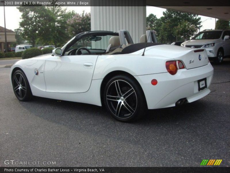 Alpine White / Beige 2003 BMW Z4 3.0i Roadster