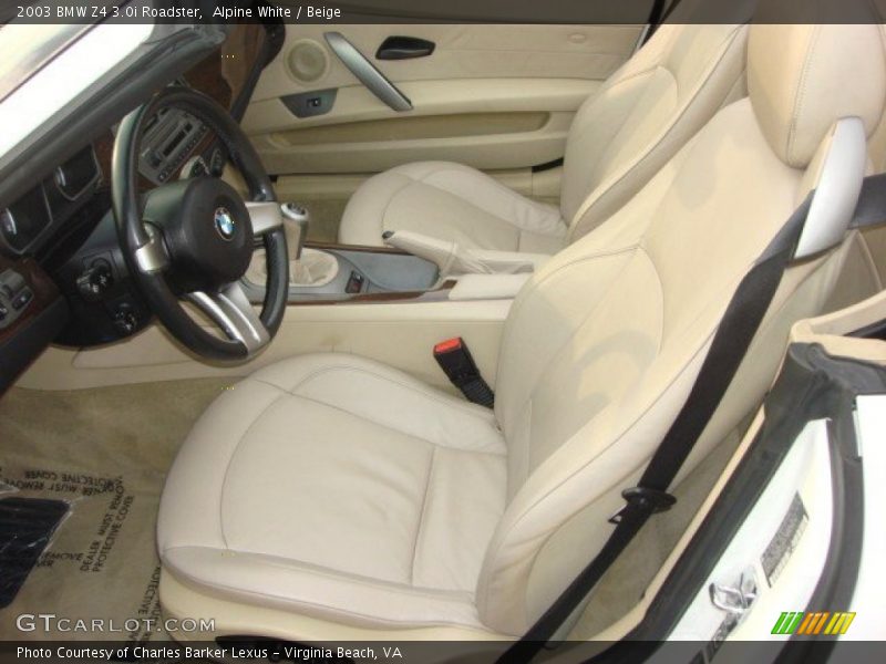 Front Seat of 2003 Z4 3.0i Roadster