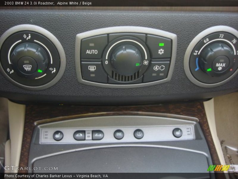 Controls of 2003 Z4 3.0i Roadster
