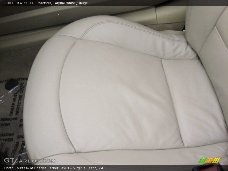 Alpine White / Beige 2003 BMW Z4 3.0i Roadster