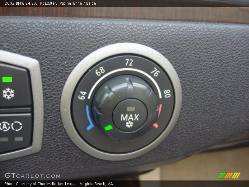 Controls of 2003 Z4 3.0i Roadster
