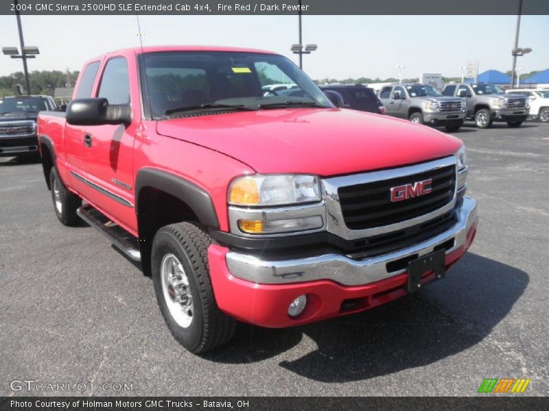 Fire Red / Dark Pewter 2004 GMC Sierra 2500HD SLE Extended Cab 4x4