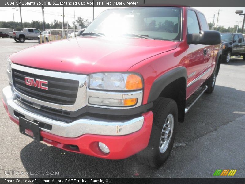 Fire Red / Dark Pewter 2004 GMC Sierra 2500HD SLE Extended Cab 4x4