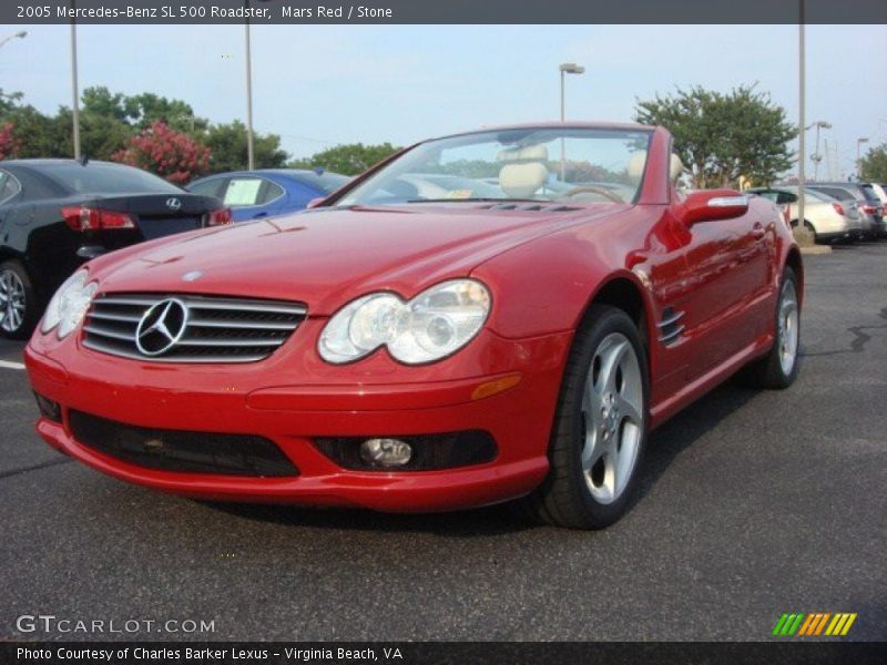Mars Red / Stone 2005 Mercedes-Benz SL 500 Roadster