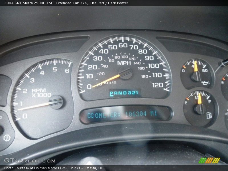 Fire Red / Dark Pewter 2004 GMC Sierra 2500HD SLE Extended Cab 4x4