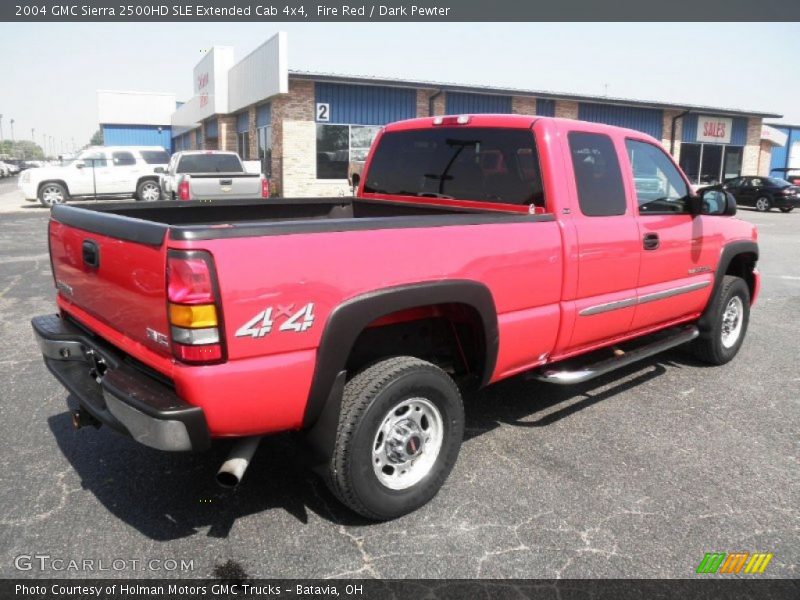 Fire Red / Dark Pewter 2004 GMC Sierra 2500HD SLE Extended Cab 4x4