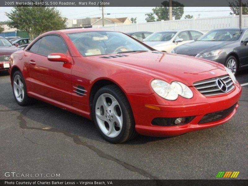 Mars Red / Stone 2005 Mercedes-Benz SL 500 Roadster