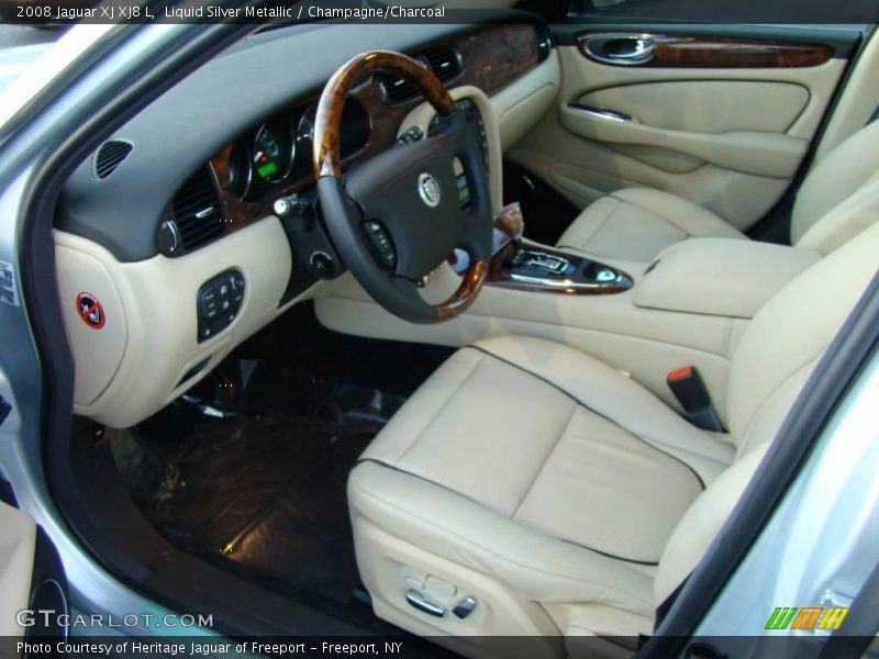 Liquid Silver Metallic / Champagne/Charcoal 2008 Jaguar XJ XJ8 L