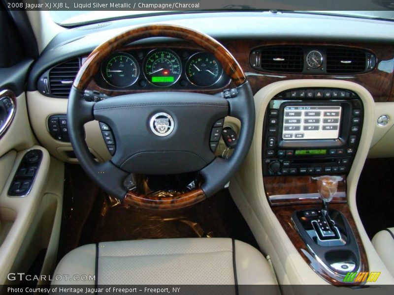 Liquid Silver Metallic / Champagne/Charcoal 2008 Jaguar XJ XJ8 L