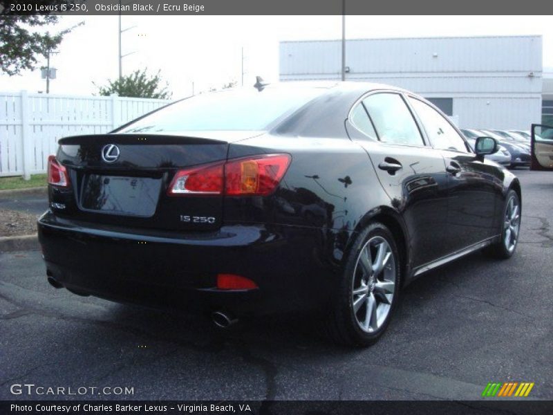 Obsidian Black / Ecru Beige 2010 Lexus IS 250