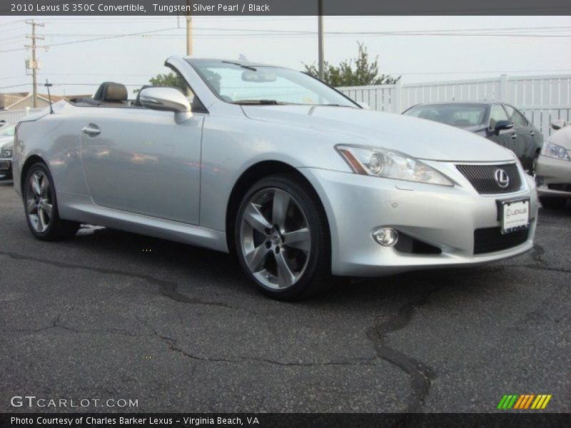 Tungsten Silver Pearl / Black 2010 Lexus IS 350C Convertible