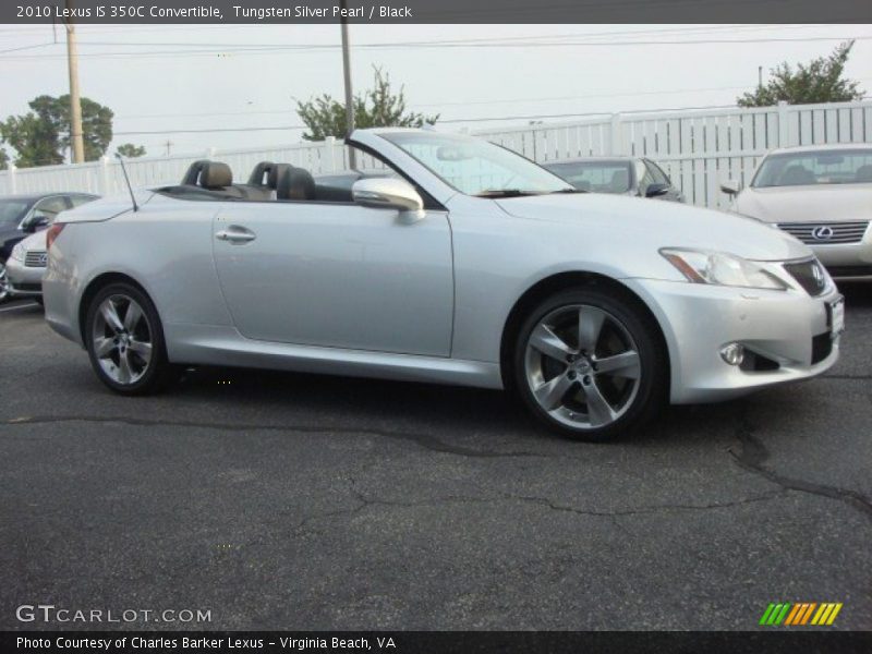 Tungsten Silver Pearl / Black 2010 Lexus IS 350C Convertible