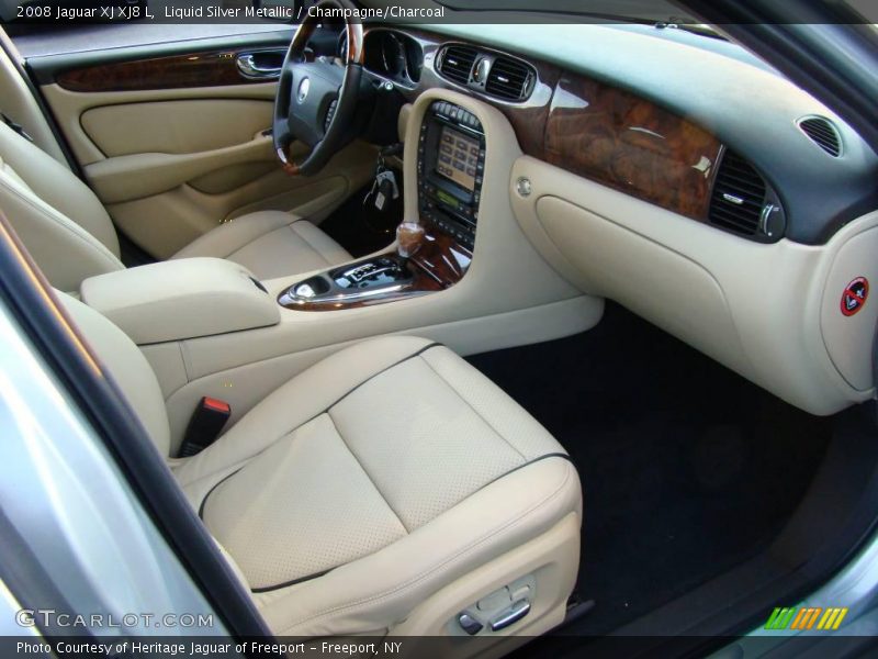 Liquid Silver Metallic / Champagne/Charcoal 2008 Jaguar XJ XJ8 L