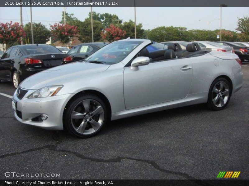 Tungsten Silver Pearl / Black 2010 Lexus IS 350C Convertible