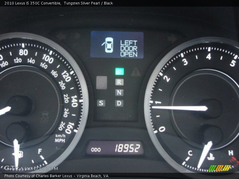 Tungsten Silver Pearl / Black 2010 Lexus IS 350C Convertible