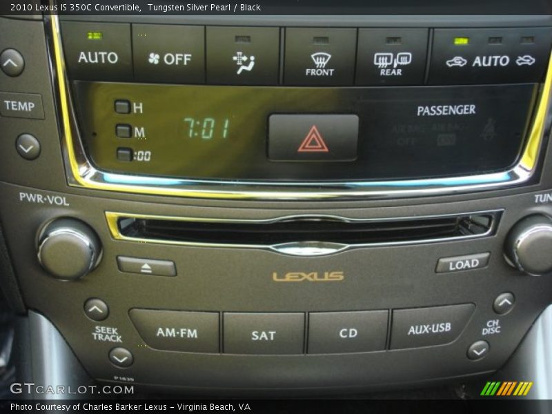 Tungsten Silver Pearl / Black 2010 Lexus IS 350C Convertible