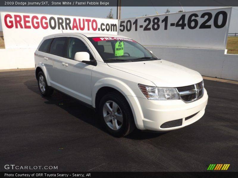 Stone White / Pastel Pebble Beige 2009 Dodge Journey SXT