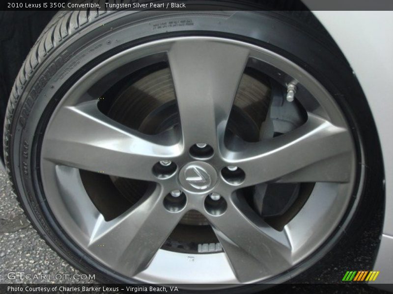 Tungsten Silver Pearl / Black 2010 Lexus IS 350C Convertible